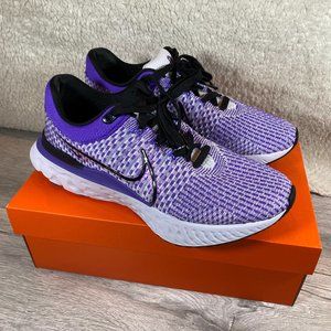 Nike React Infinity Run 3 size 11 men's running shoes purple/white/black